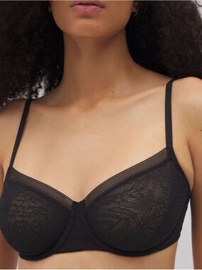 Black Lace Underwire Bra - Women Intimates
